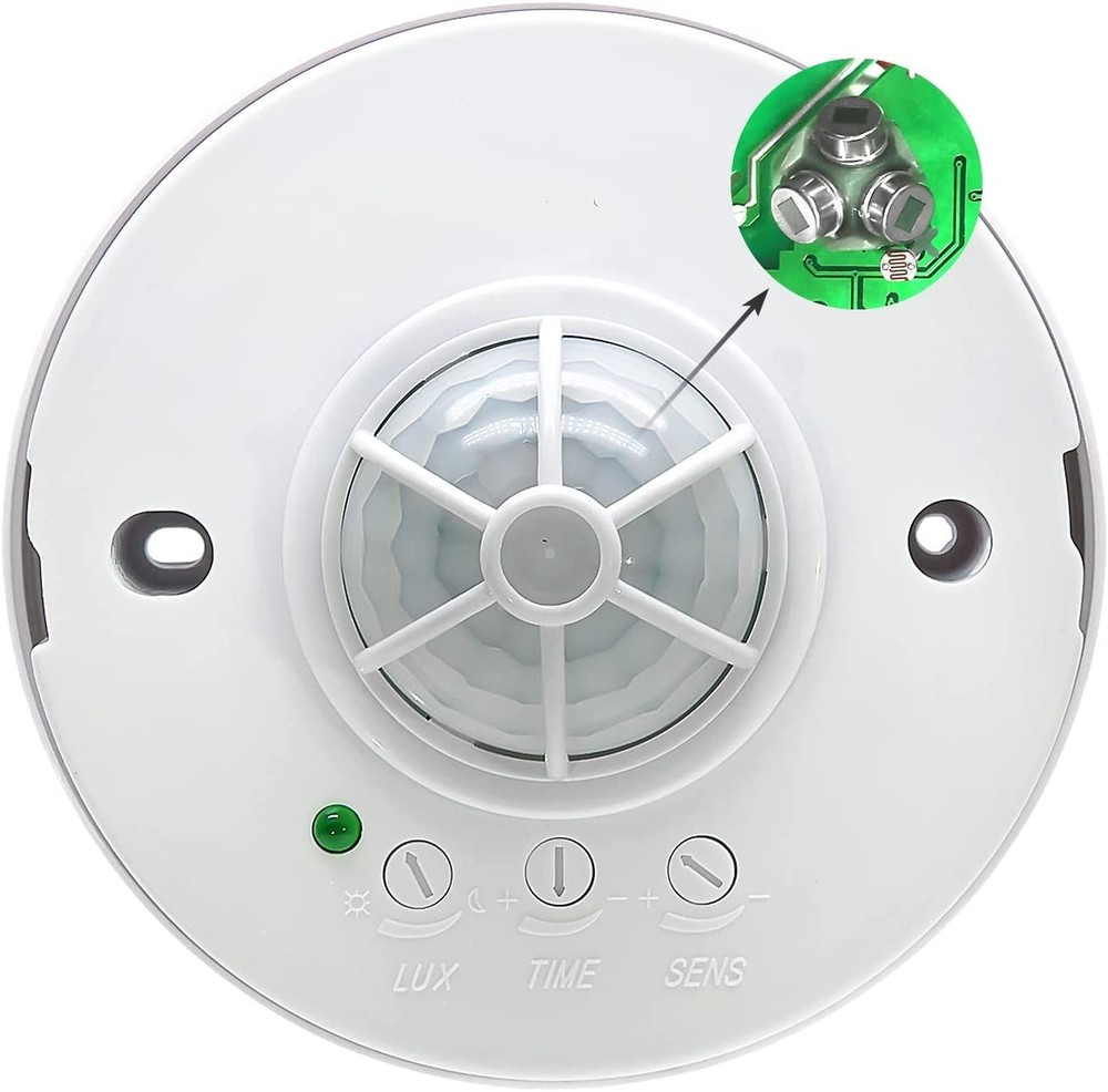 360 Degree Ceiling Occupancy PIR Motion Switch with 3 detectors,10-40ft High …