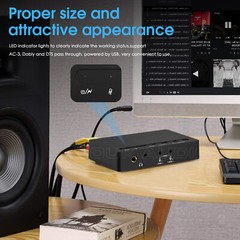 Analog 7.1 Channel Decoder COAX/OPT Audio Converter USB DAC MIC Music Player