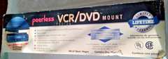 Peerless PM-47 Black VCR/DVD Mount, Adjustable Height and Width, Solid Steel NOS