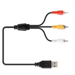 USB to 3RCA Cable, 1.5m USB Male to 3 RCA Male Jack Splitter Audio Video AV C…