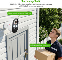 Battery-Powered 1080p Wireless Security Camera with Two-Way Talk & Night Vision