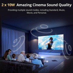 ETOE Whale Pro 4K Projector 1080p FHD Beamer,1500 ANSI,Auto Focus & Keystone