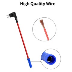 Low Profile Mini Fuse Tap Upgraded Locking Clip Adapter With 5a Fuse For Rv Suv