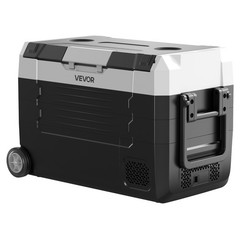 VEVOR Car Refrigerator 37 QT Compressor Electric Cooler with Wheels & Dual Zone