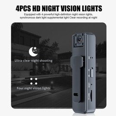 HD1080P Audio Video DVR IR Night Cam WIFI 2K Camcorder Police Body Camera 2024