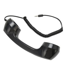 Retro Phone Handset Radiation-Proof Receiver For Mobile/PC (Black)