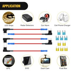 15PCS Fuse TAP Adapter Kit 12V 15 Amp 20Amp Car Add-a-circuit Mini ATM APM Blade