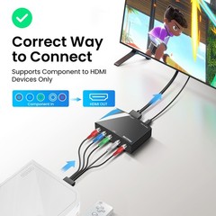 NEWCARE Component to HDMI Converter, Aluminum Alloy YPbPr +