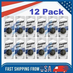 12 Pack New Fresh Energizer ECR2450 CR2450 2450 Lithium 3V Battery Exp. 03/2032