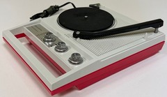 Vintage 70s Portable Plastic SOLID STATE Radio Phonograph Record Player Japan
