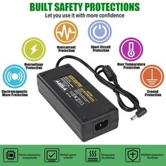 24V 10A Power Supply Adapter, AC 100-240V to DC 24Volt 10Amp 240W Black