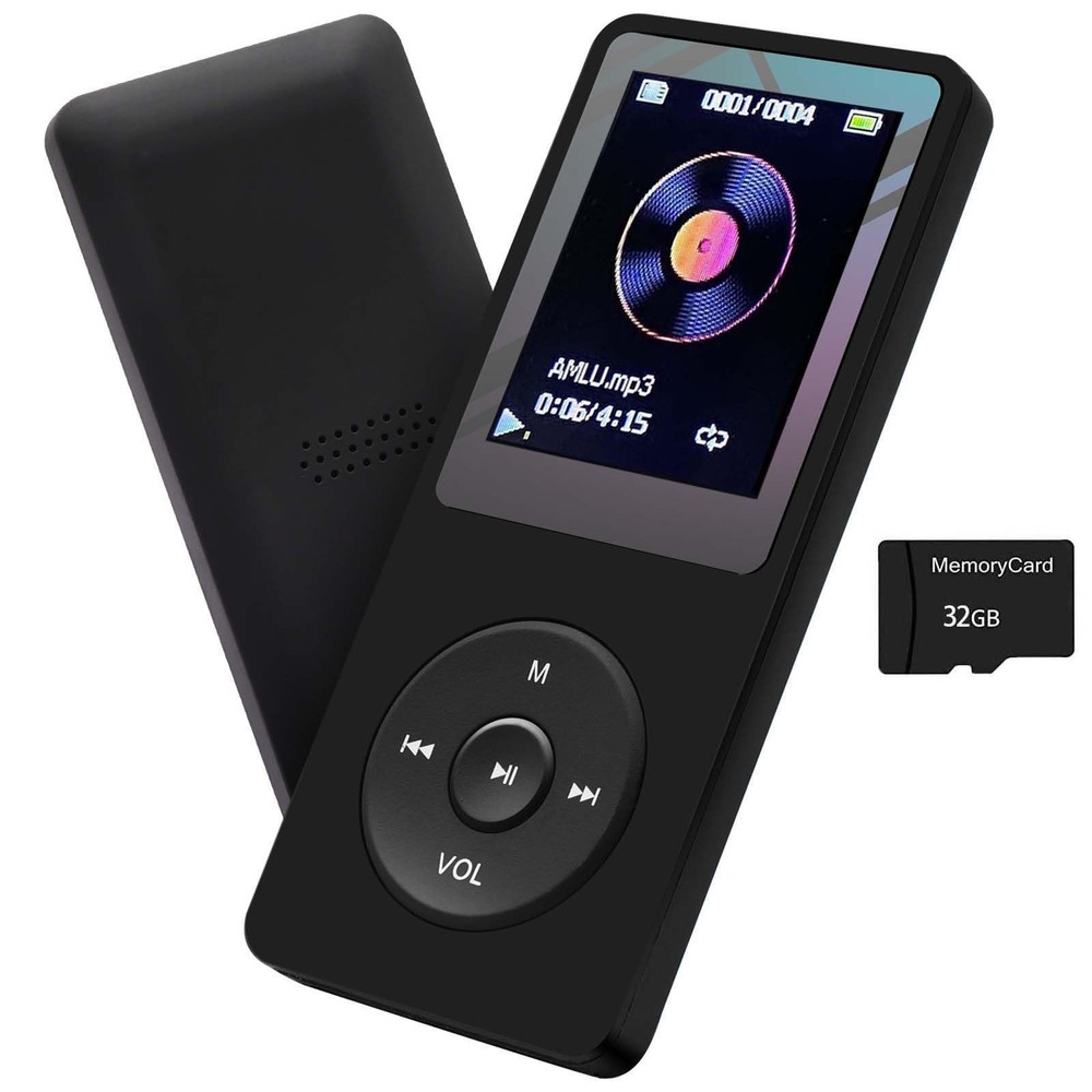 MP3 Player 32GB with Speaker Earphone Portable HiFi Lossless Sound MP3 Mini M…