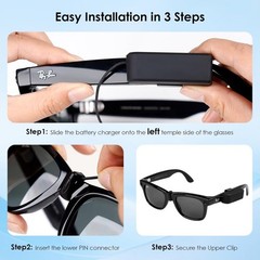 Battery Pack Charger for RayBan Meta Gen 2, RayBan Meta Gen 1, Wayfarer/Skyle…