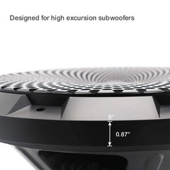 8Inch High Excursion Black Steel Mesh Subwoofer Grille