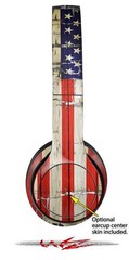 Skin Wrap for Beats Solo Wireless 2 3 4 Painted Cracked USA Flag SKIN ONLY