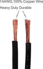 Heavy-Duty 14AWG 20A Male Plug Cigarette Lighter Adapter Power Supply Cord with