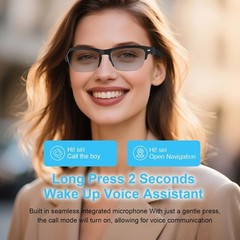 Lightweight AI Smart Glasses – Bluetooth, Photochromic Lenses, with Speakers