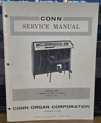 Original Conn 175 Organ Service Manual Electric Band Type 1 and 2 Style 1 2 3