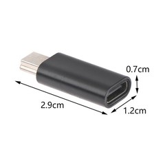 Mini 5 Pin USB Adapter B Male to USB Type C Female Data Data Transfer Connector