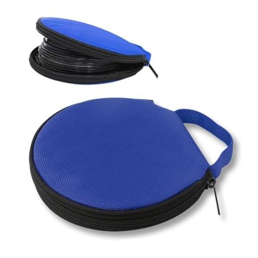 Car CD Storage Case, 28 Capacity Round Portable Oxford Fabric Zipper Disc