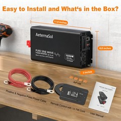 1000W Pure Sine Wave Inverter 12V DC to 120V AC Converter Power Inverter US NEW