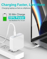 MacBook Charger 10ft USB C 96W LED Cable M1 M2 M3 M4 MZ90PD-2 Pro Air inch