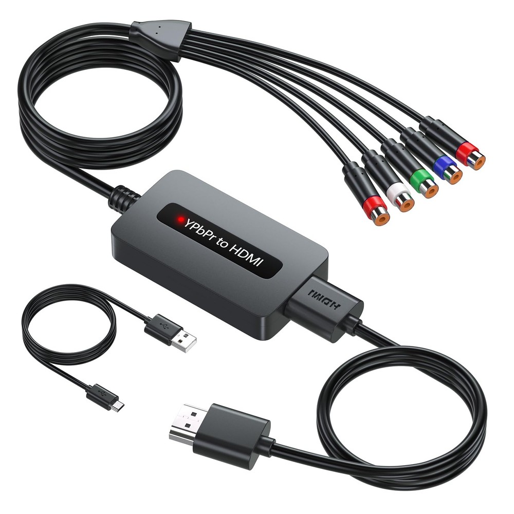 Component to HDMI Converter, 1080P YPbPr to HDMI Converter with Female YPbPr …
