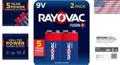Fusion 9V Alkaline Batteries 2 Pack – Powering High-Drain Devices Efficiently