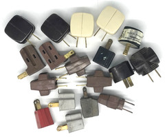 Lot of 18 Vintage Electric Plug Adapters – Collectible Travel & Utility Set