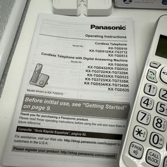 Panasonic KX-TGD532 W 2 Handset Cordless White Phone Answering Machine Blocking