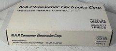 N.A.P Consumer Electronics Wireless Remote Control Unit VCA 106 VSQS 0071 NOS