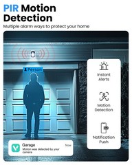 Outdoor Security Camera Wireless, 2K Battery Powered WiFi Cameras for Home Se…
