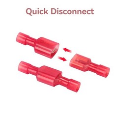 100/500Pcs 22-18 AWG Insulated Male Female Spade Terminals Crimp Wire Connectors
