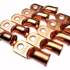 10x 1/0 Gauge 5/16″ Hole OFC Copper Ring Terminal 0 GA M8 Lug Battery Connector