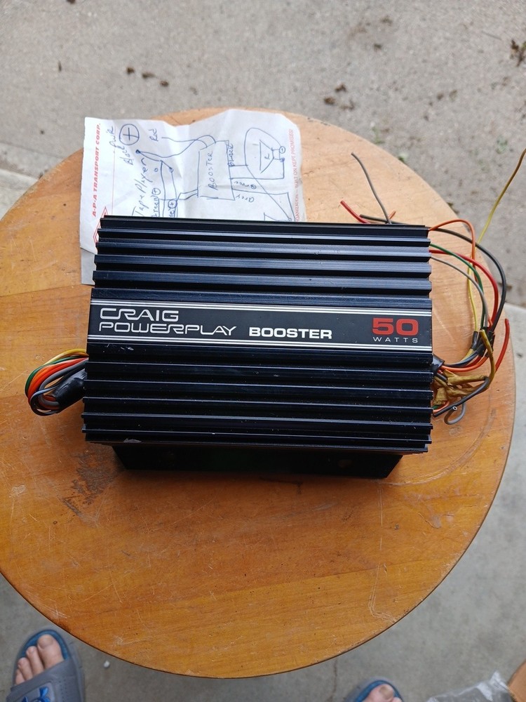 Vintage Craig R500 Power Play Booster Amplifier 50W 4-Ohms for Car Audio System
