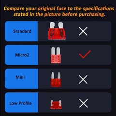 100PCS Micro 2 Blade Fuse ATR/APT Micro2 Kit 100 PCS