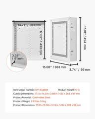 VEVOR Structured Media Enclosure 17 in Recessed in-Wall TV Media Box with Cover