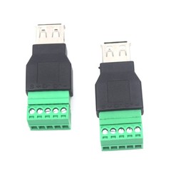 USB 2.0 5 Pin Female Terminal Block Connector, USB Plug Bolt Screw Solderless…