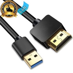USB to HDMI Adapter Cable, USB 3.0 to HDMI Cable Male HD 1080P Monitor Display A
