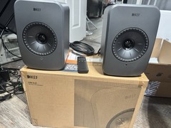 KEF LSX II LT Wireless Bookshelf Speakers Pair HDMI Bluetooth USB Graphite Grey