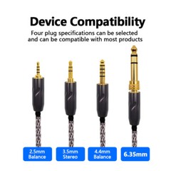 6N Occ Hifi Balanced Headphone Cable For FOCAL Utopia & Utopia 2022 New Version