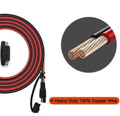 2FT-10FT SAE to SAE Extension Cable 16AWG Quick Disconnect Wire Harness Cord
