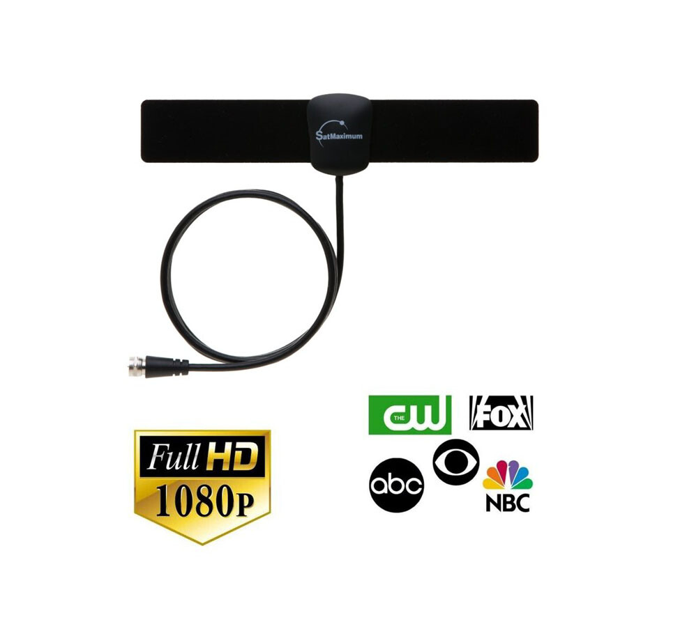 Digital Indoor TV Antenna Black 25 Miles Ultra-Thin Mini HDTV VHF UHF Multi LOT