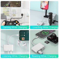 3-in-1 Lightning USB Auxiliary Adapter