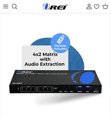 OREI 8K eARC HDMI Matrix Switch 4 X 2,Switcher with Audio Extractor UltraHD.