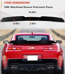 Rear Wickerbill Spoiler Compatible with 2014-2015 Chevy Camaro 5th Generation