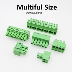 Screw Terminal Block Connector 10 PCS 5 Pin 2.54mm Pitch Pluggable Male