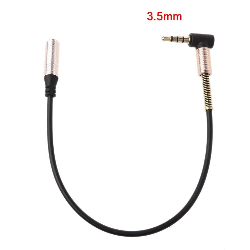 24cm 90 Degree Single Elbow 3.5mm Audio Extension Cable For PC Speaker Headsets