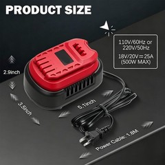 500W AC to DC Converter 110V to 20V Wired Plug for Craftsman 20V Cordless Tools