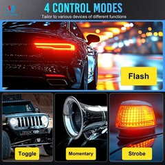 BC80 Wireless 8-Gang LED Touch Switch Panel ON-OFF Flash LED Circuit Remote Pod